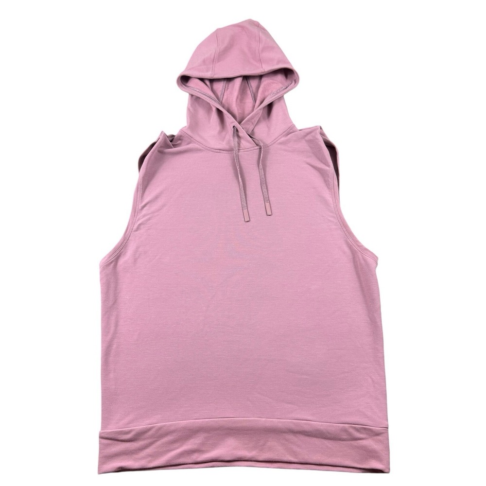 Lululemon x Barrys Performance Womens Sleeveless Workout Hooded Sweater Pink 6